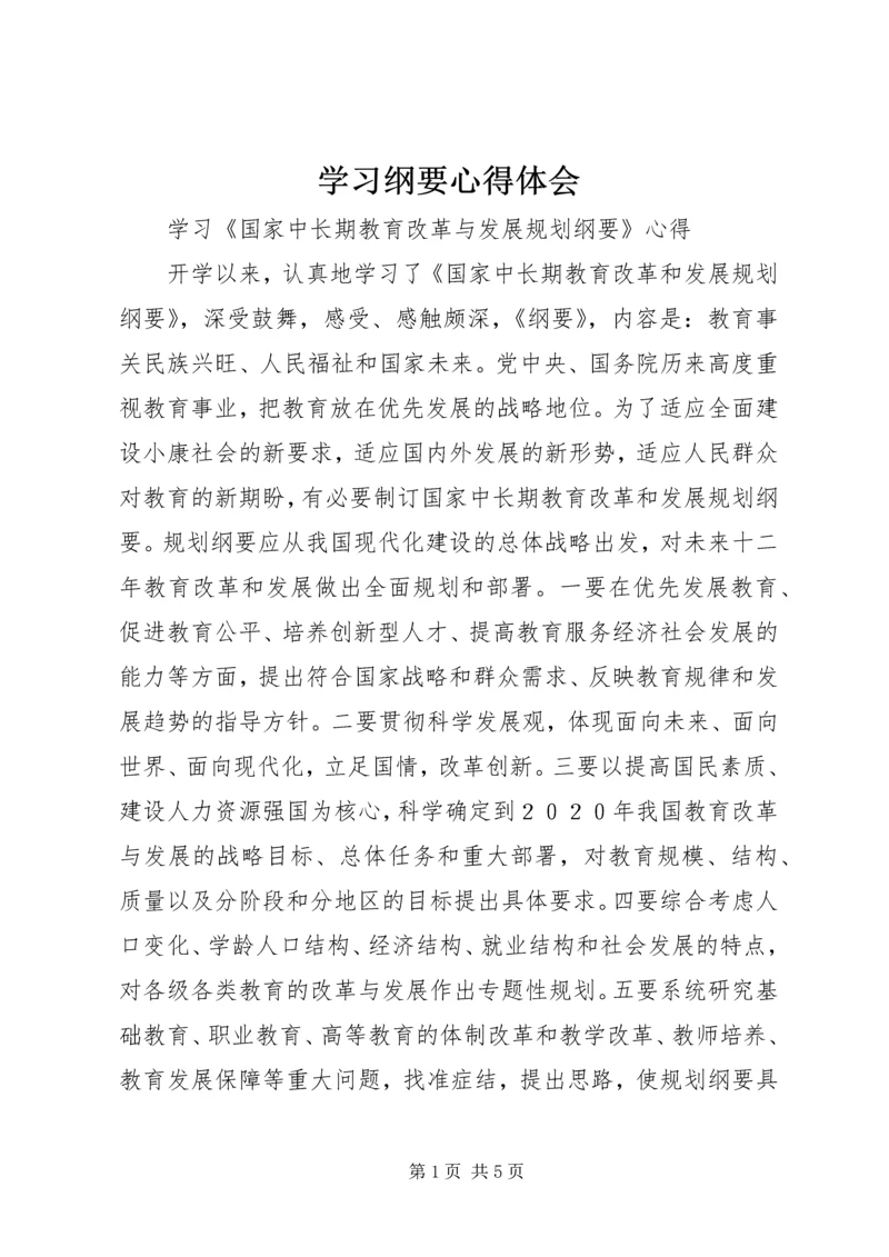 学习纲要心得体会 (2).docx