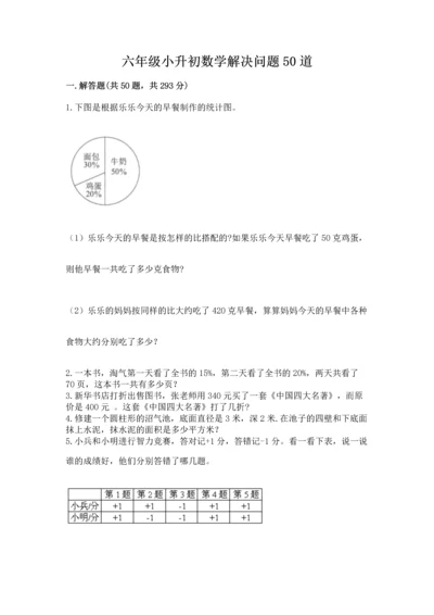 六年级小升初数学解决问题50道【新题速递】.docx