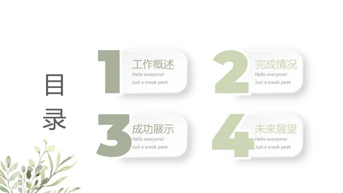 绿色小清新公司产品介绍宣传通用PPT动态模板