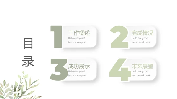 绿色小清新公司产品介绍宣传通用PPT动态模板