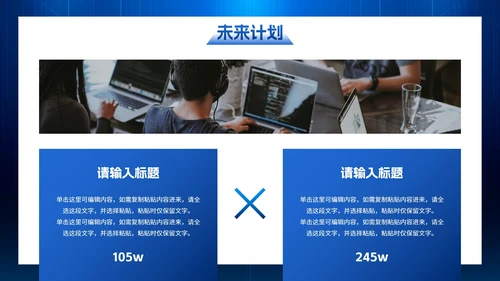 未来科技风企业年度工作总结PPT模板
