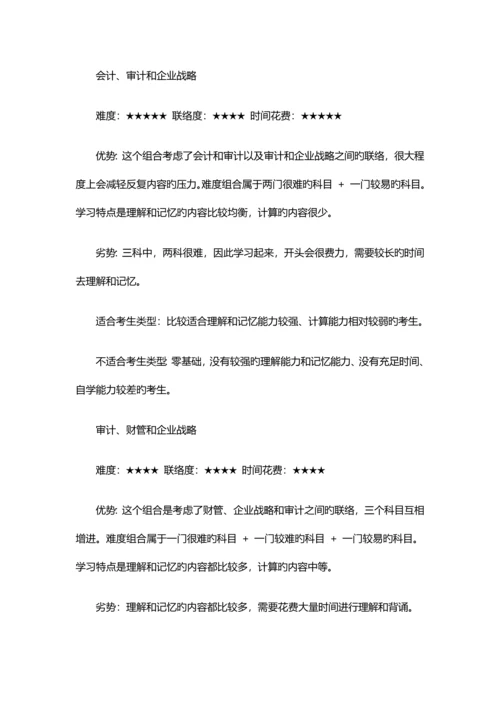 2023年注册会计师科目搭配分析应从各科特点入手.docx