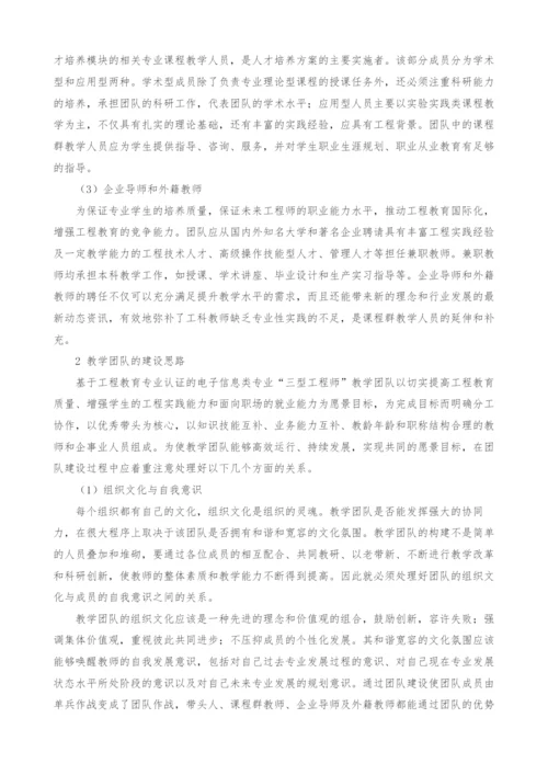 基于工程教育认证的电子信息类专业教学团队建设.docx