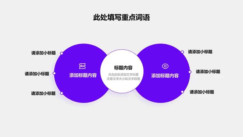 关系页-紫色商务风3项总分关系列表图示