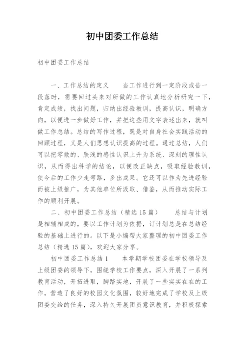 初中团委工作总结.docx