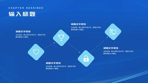 简约深蓝消息框新员工入职培训PPT模板