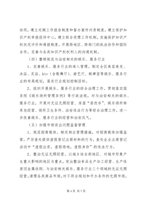 政府规范经济秩序工作计划.docx