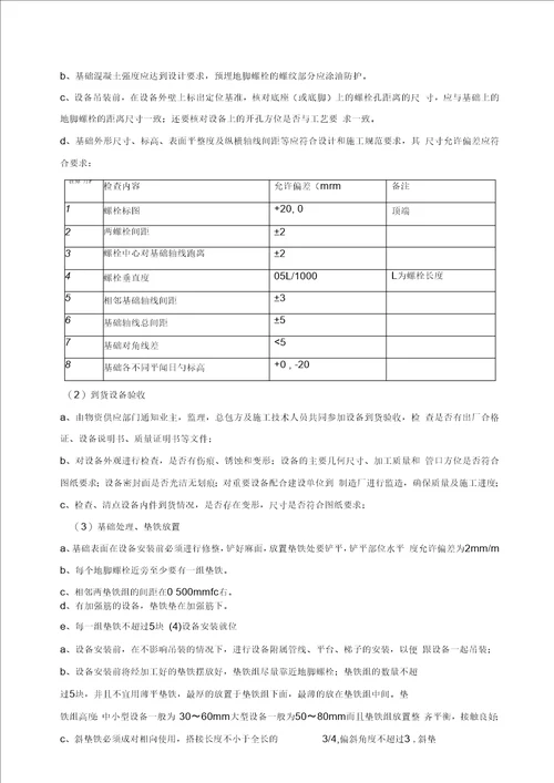 静设备安装方案(最新版)