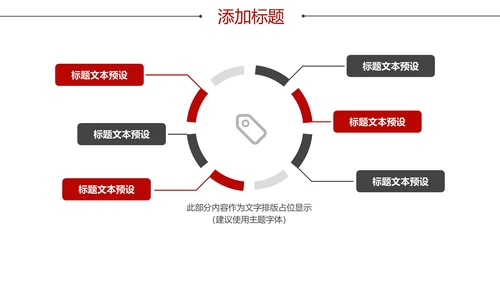 红色商务风总结汇报PPT模板