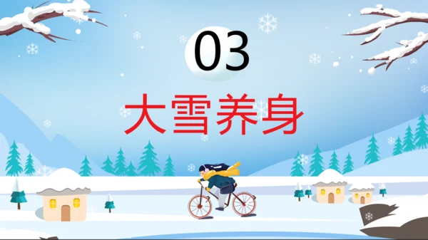 卡通风中国传统二十四节气大雪PPT课件