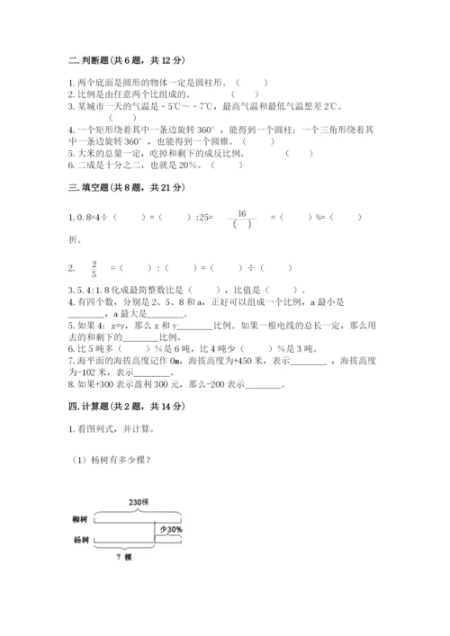 剑川县六年级下册数学期末测试卷精编.docx
