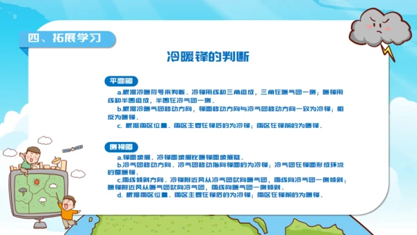 人教版地理《常见的天气系统》通用PPT模板