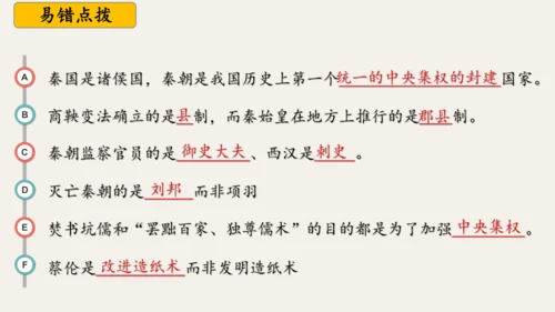 第三单元 秦汉时期：统一多民族封建国家的建立和巩固  单元复习课件