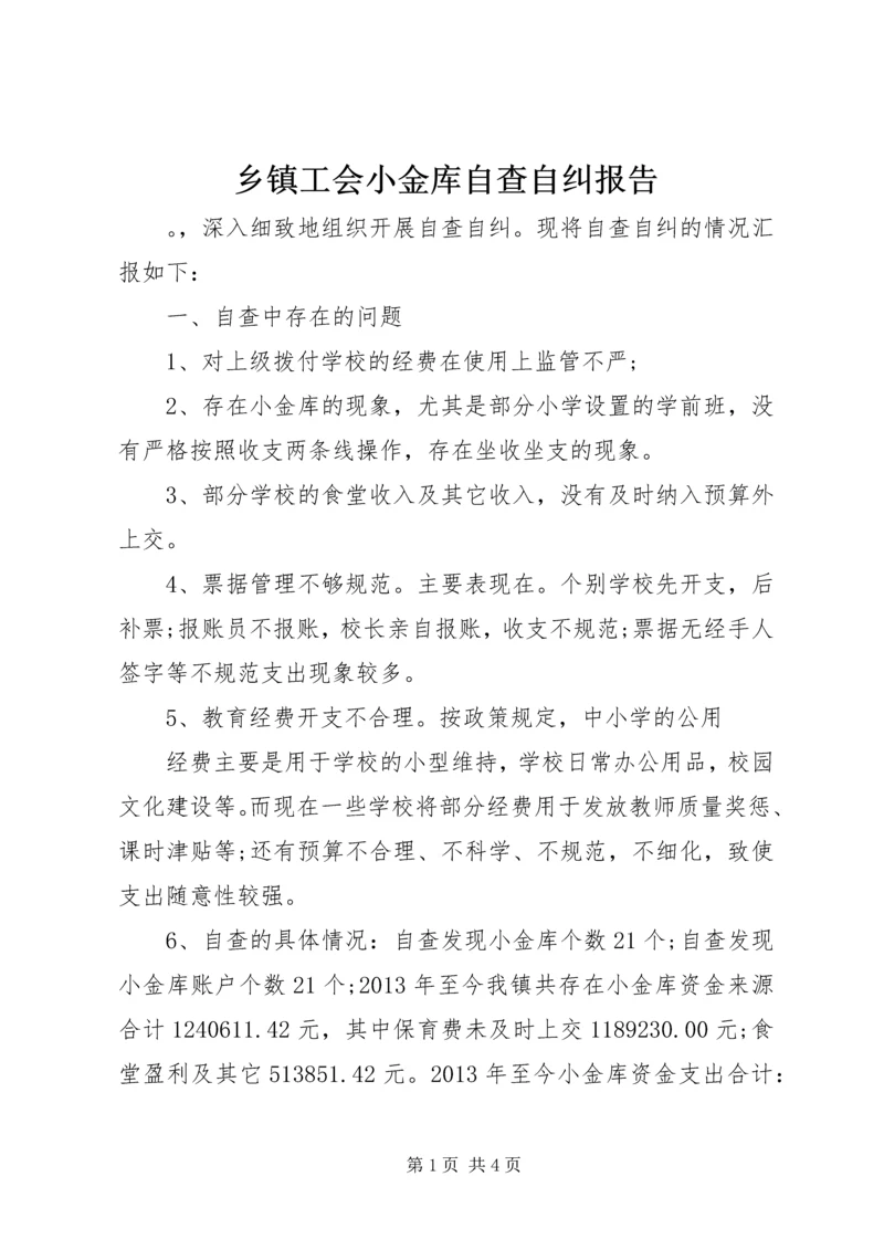 乡镇工会小金库自查自纠报告.docx