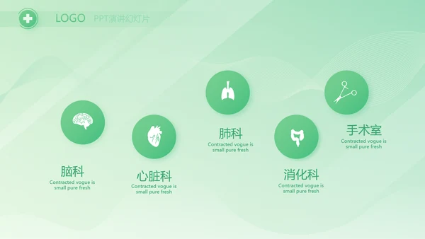 绿色医疗医药工作总结汇报动态PPT