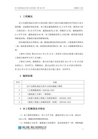 轻纺城测量施工方案.docx