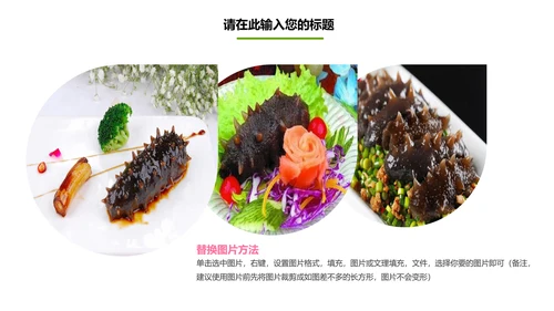 餐饮美食海参海鲜动态PPT模板欣赏