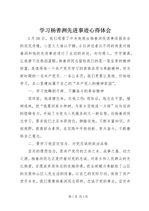 学习杨善洲先进事迹心得体会 (12).docx