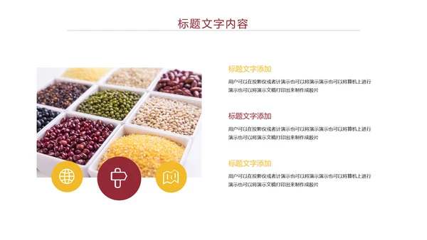 时尚五谷杂粮健康农产品介绍PPT模板