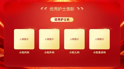 红色大气风护士节表彰颁奖典礼