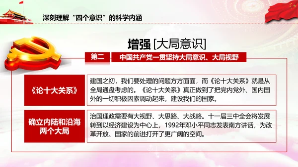 增强四个意识做合格党员PPT模板