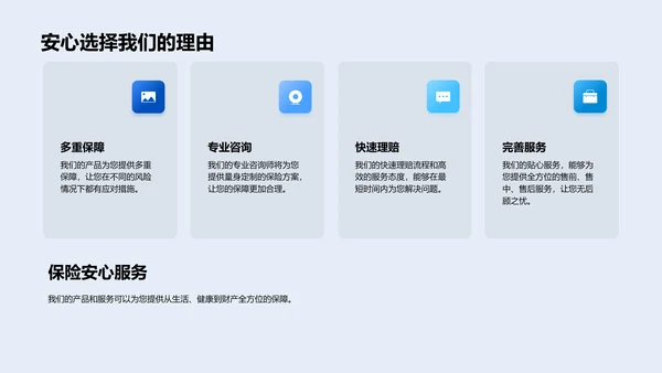 保险服务与生活保障PPT模板
