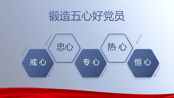 开展蓝色党员学习教育培训动态PPT模板