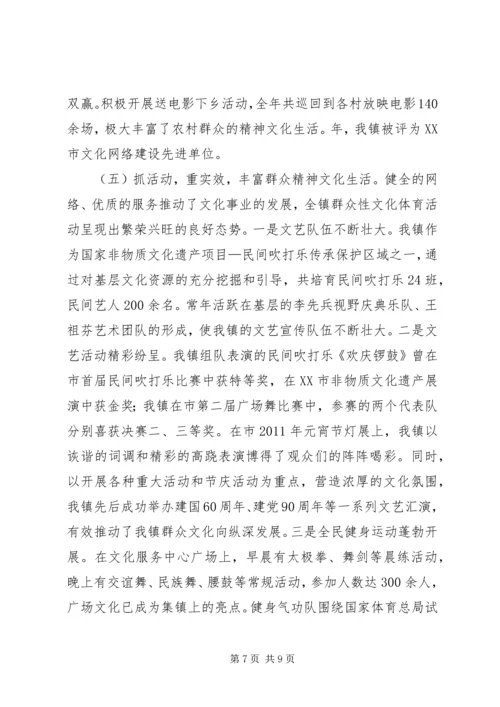 镇宣传思想文化情况汇报.docx