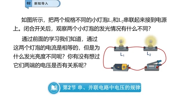 九年级物理全一册教材配套同步课件同步练习（人教版）16.2串、并联电路中电压的规律（同步课件）22页