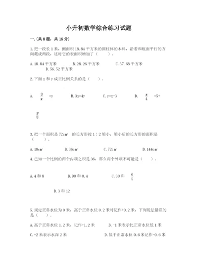 小升初数学综合练习试题（完整版）.docx