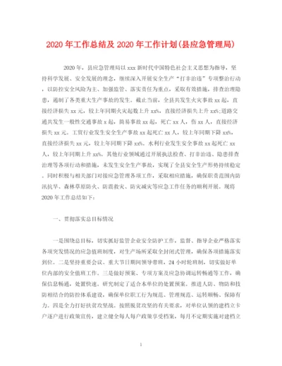 精编之经典范文年工作总结及年工作计划县应急管理局).docx