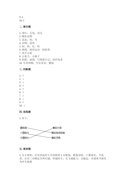 教科版小学科学三年级下册 期末测试卷【突破训练】.docx