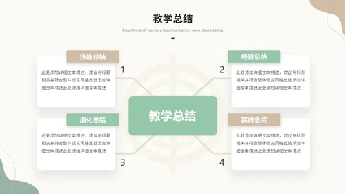小清新绿植莫兰迪教学课件教师说课教育ppt模板说课稿