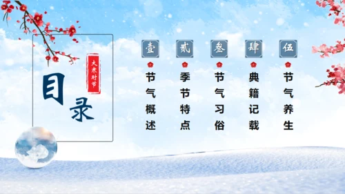 大寒时节冬雪通用PPT模板