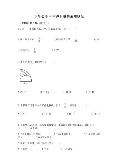 小学数学六年级上册期末测试卷【新题速递】.docx