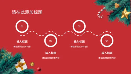 圣诞节快乐红色通用PPT模版