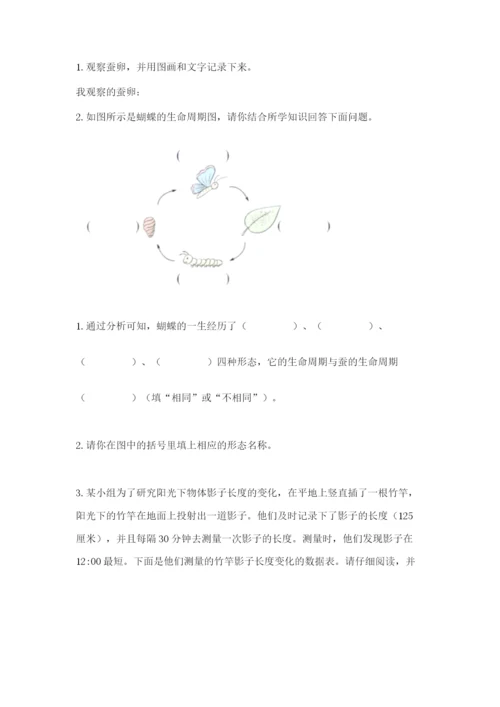 教科版小学科学三年级下册 期末测试卷及参考答案1套.docx