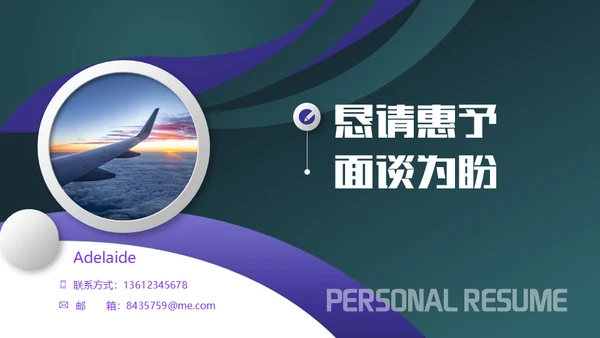 工作竞聘个人简历通用PPT模板