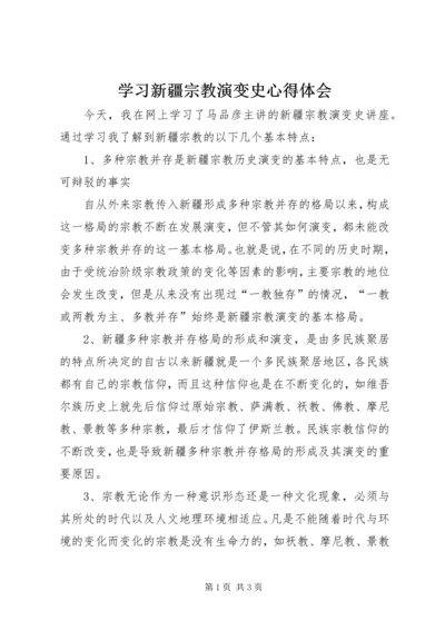 学习新疆宗教演变史心得体会.docx