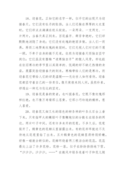 描写迎春花的优美句段.docx