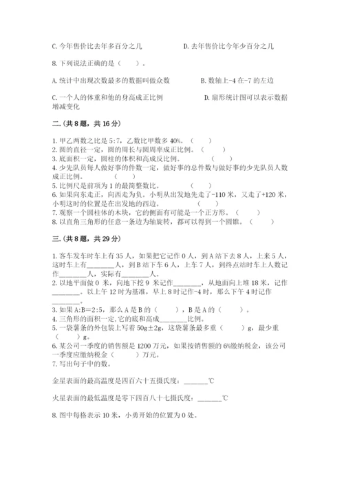 小学六年级数学毕业试题附答案【模拟题】.docx