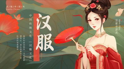 汉服文化国色天香古装美女西施貂蝉通用PPT