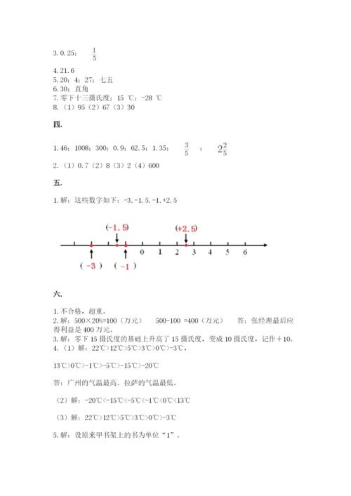 青岛版数学小升初模拟试卷附完整答案（考点梳理）.docx