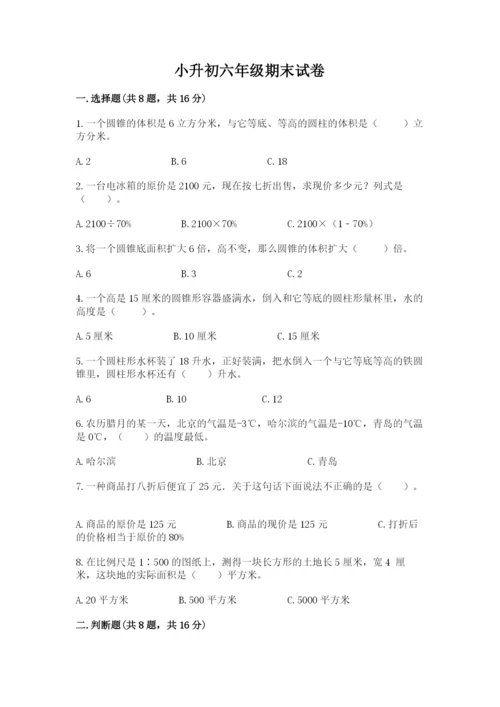 小升初六年级期末试卷（全国通用）.docx