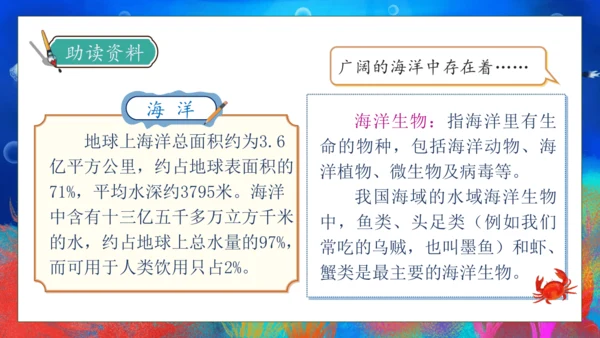 【核心素养】部编版语文三年级下册-23. 海底世界 第1课时（课件）