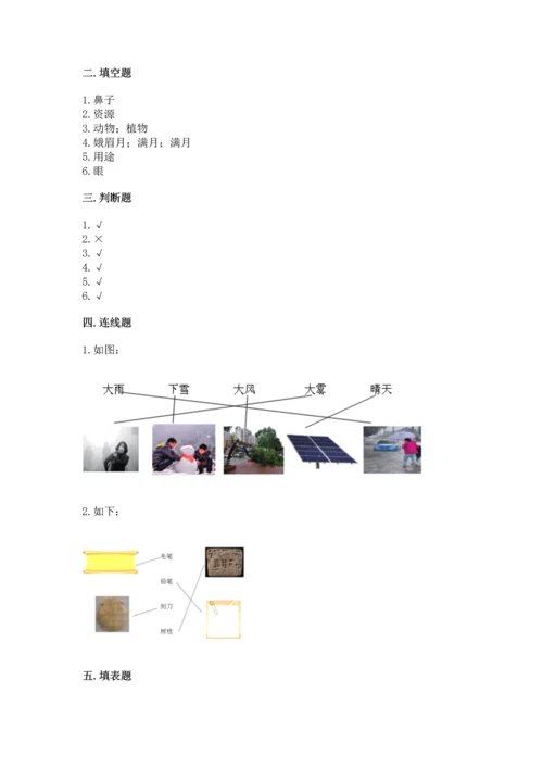教科版科学二年级上册《期末测试卷》含答案【培优a卷】.docx