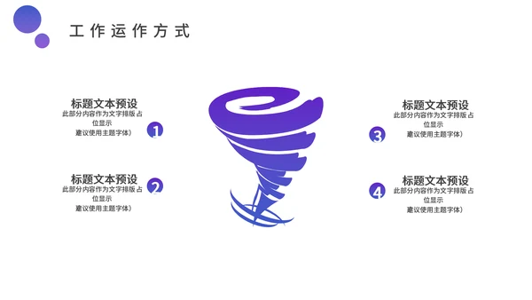 蓝紫渐变色商务工作汇报通用PPT模板
