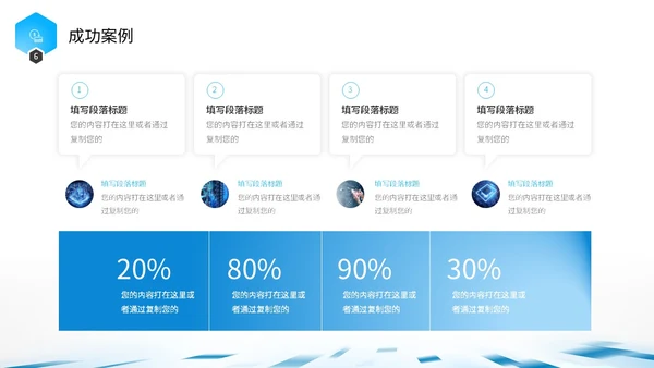 蓝色简约几何渐变色块飞速光效科技公司企业介绍PPT公司介绍