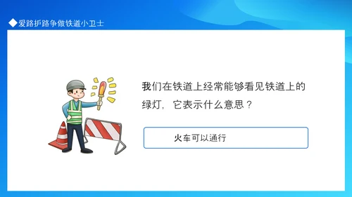 争做铁道小卫士爱路护路知识抢答PPT模板