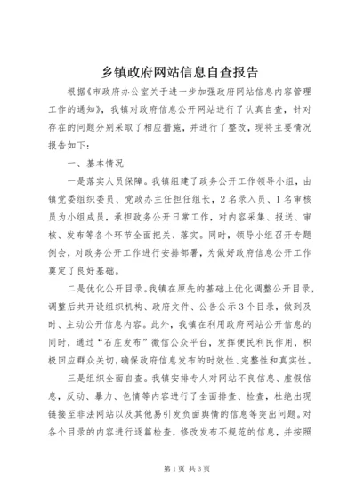 乡镇政府网站信息自查报告.docx